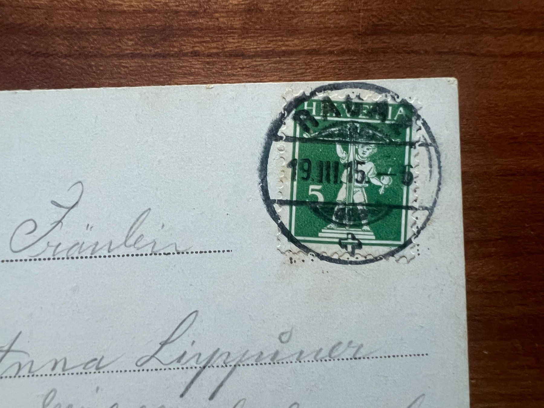 Ansichtskarten: AK    1915 Ragaz     (G1795) – Gebraucht aus Hinwil von Sidi4 1
