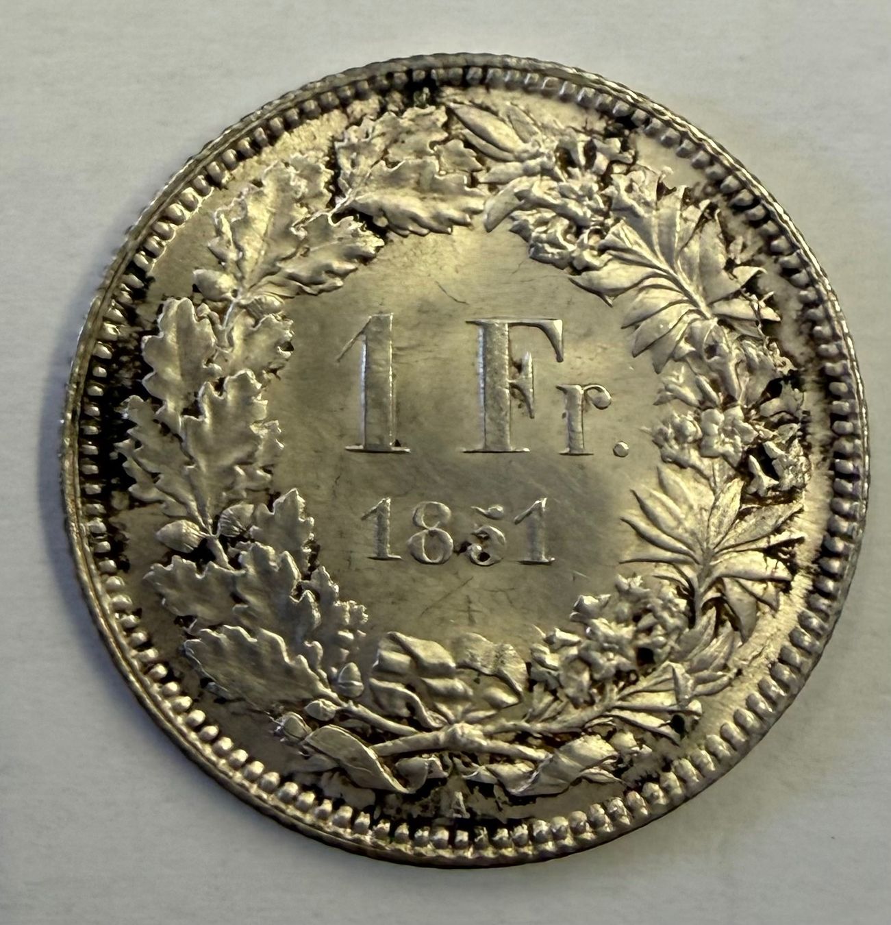 Tutti le monete: (2919) 1Franken 1851 Top stgl – Usato da Rüthi (Rheintal) venduto da erdnuessli1 1