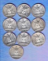 Italien coins 5 lire TOP grading 10 stück silber