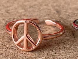 Ring „PEACE“ FRIEDENs-Ring !!! Rosegold
