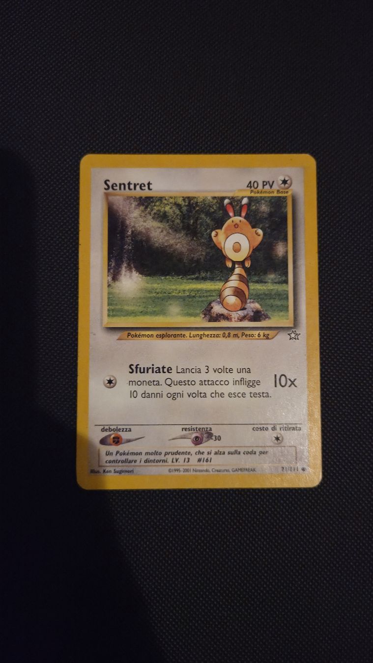 Pokémon Carte collezionabili: Pokemon Sentret Neo Genesis ITA – Usato da Curio venduto da CATE13