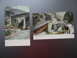 2 uralte Ansichtskarten Gotthardbahn ungelaufen ab CHF 9.--
