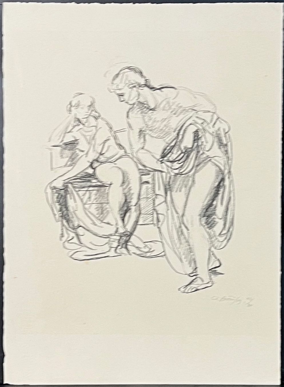 Grafica & Litografie: Eduard Spörri. Figurenstudie, 1959, Litho. – Usato da Zumikon venduto da tesoro8853