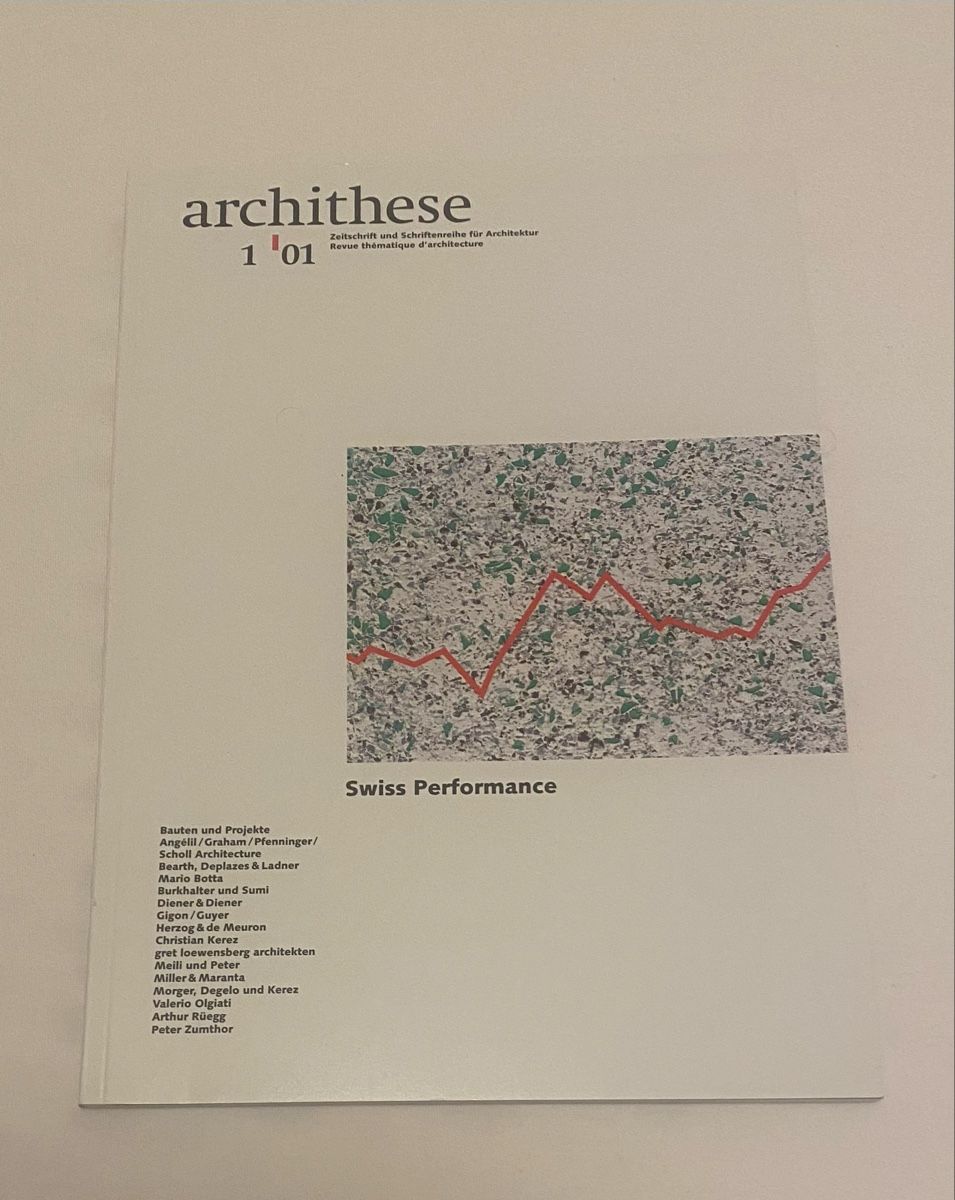 Zeitschriften & Magazine: Archithese „Swiss Performance“ 2001 bis 2016 – Gebraucht aus Winterthur von ullutau 1