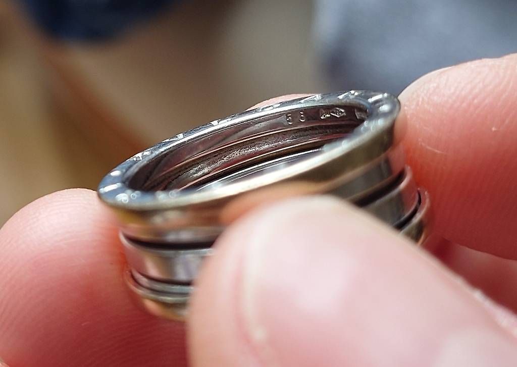 Bulgari Ringe: BULGARI B.ZERO1, bague 3 rangs en or blanc, taille 56 – Gebraucht aus Genève von chris96_ch
