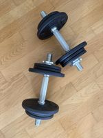 Hanteln verstellbar mit Gewichten 2x 10kg (20kg gesamt)