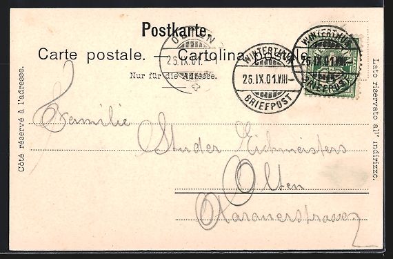 Cartoline postali: AK Winterthur, Partie am Walkeweiher – Usato da Berlin venduto da bartko-reher 1