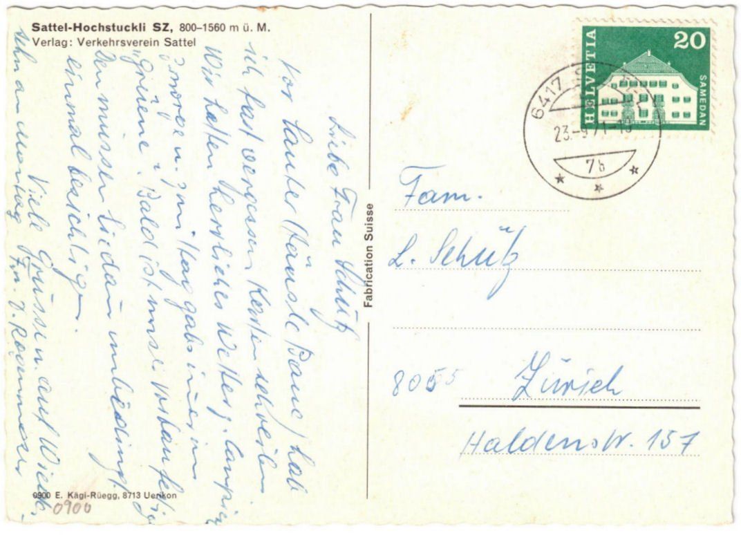 Cartoline postali: Sattel - 4 Bild AK – Usato da Binningen venduto da Mountainrider 1