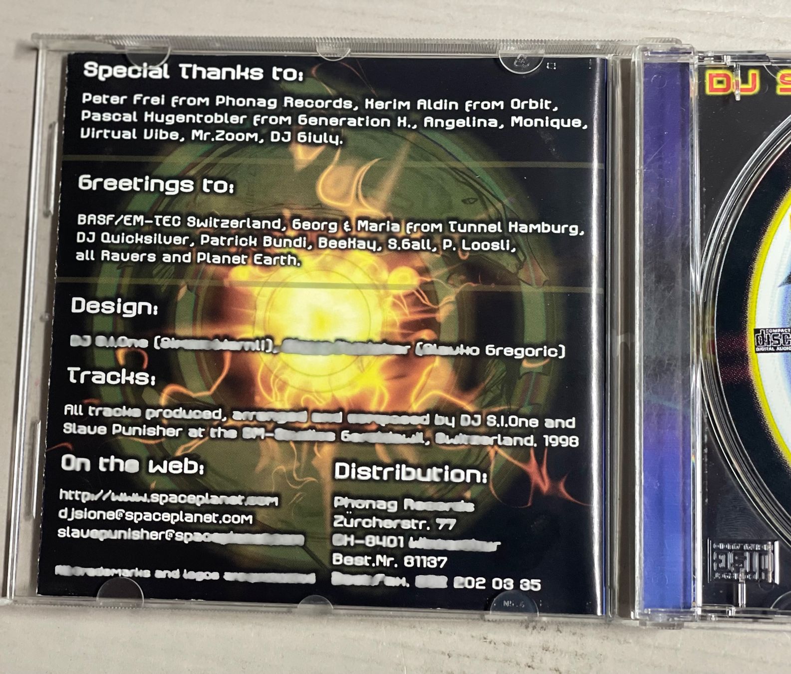 CD: Dj Si One-Space Planet – Usato da Muri b. Bern venduto da AdidasCollector 4