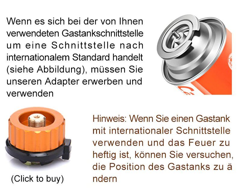 Veicoli da campeggio: Campingkocher mit Adapter, faltbar – Nuovo e nell'imballaggio originale da Niederwil SG venduto da kaseopeia 7