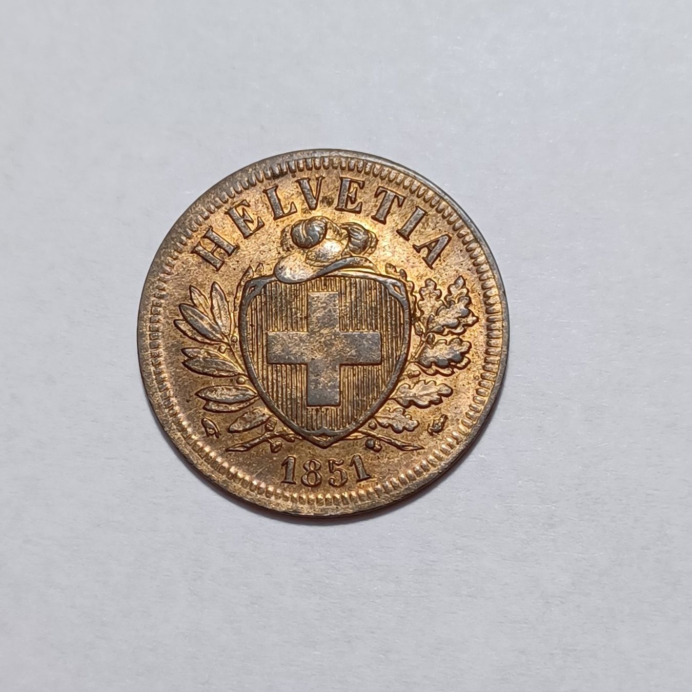 Tutti le monete: 2 Rappen 1851 unz-stgl – Nuovo (secondo la descrizione) da Pfäffikon ZH venduto da Schweizer_Muenzen