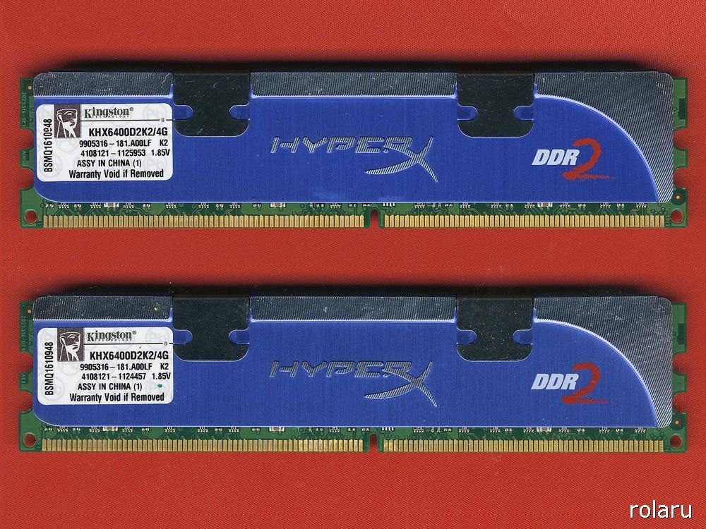 Kingston Memory / RAM: 2 x 2GB Kingston® HyperX PC2-6400U CL5 – Gebraucht aus Baden von Rolaru