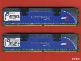 2 x 2GB Kingston® HyperX PC2-6400 CL5