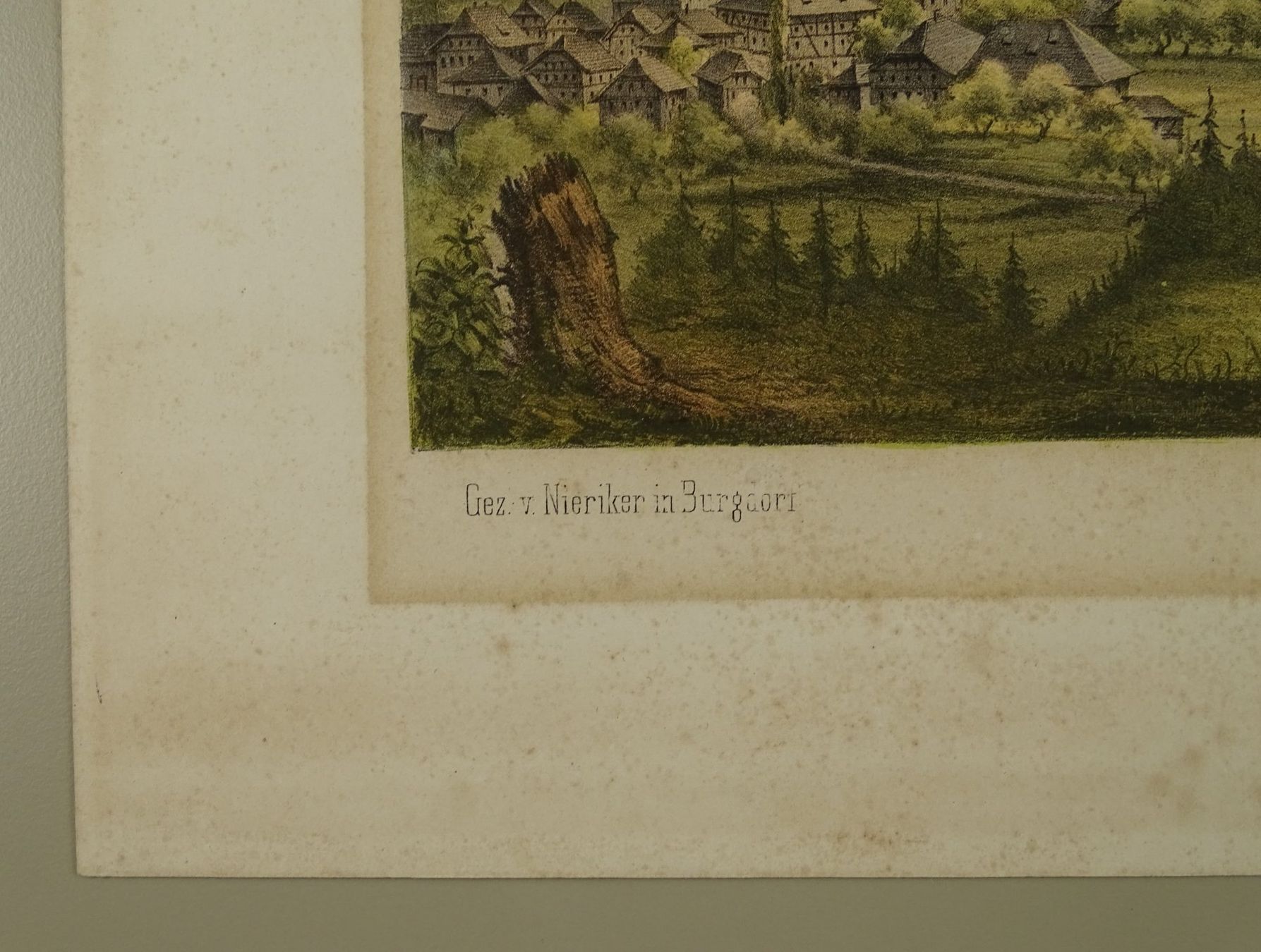 Incisioni: SUMISWALD, LITHOGRAPHIE UM 1870 – Usato da Grüningen venduto da Kartensammler 6
