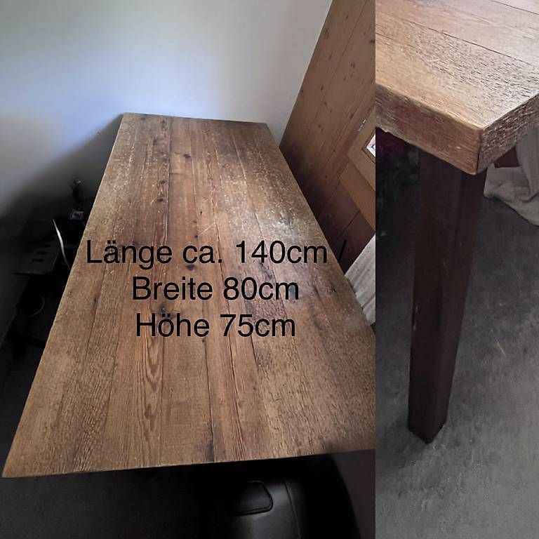 Tables: Altholztisch mit Metallfüsse – D'occasion à Filisur par Folle74
