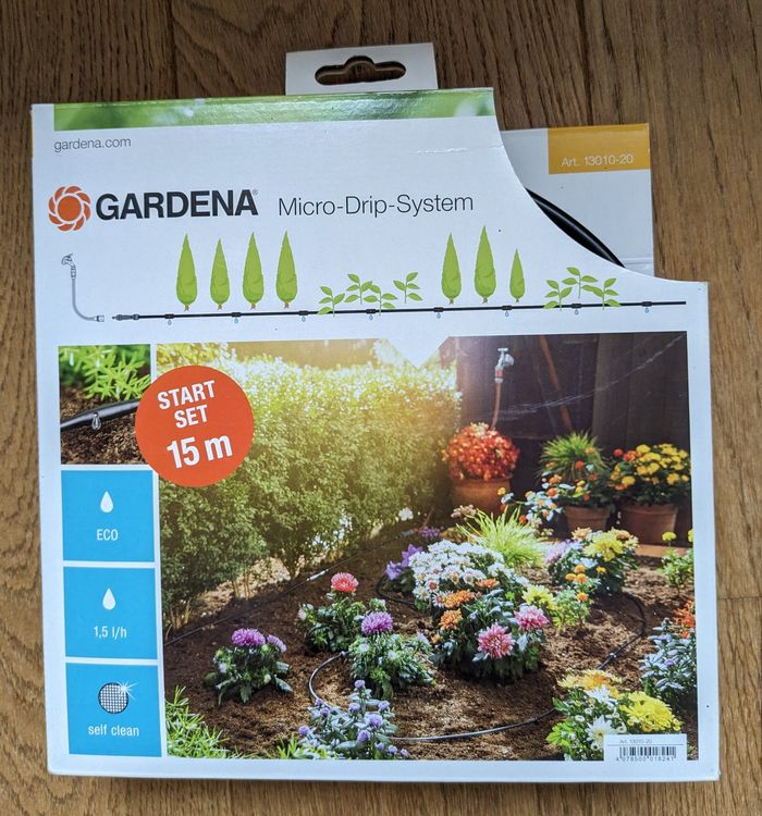 GARDENA Micro-Drip-System Start Set S / Pflanzreihe 15 m (Neu und ...