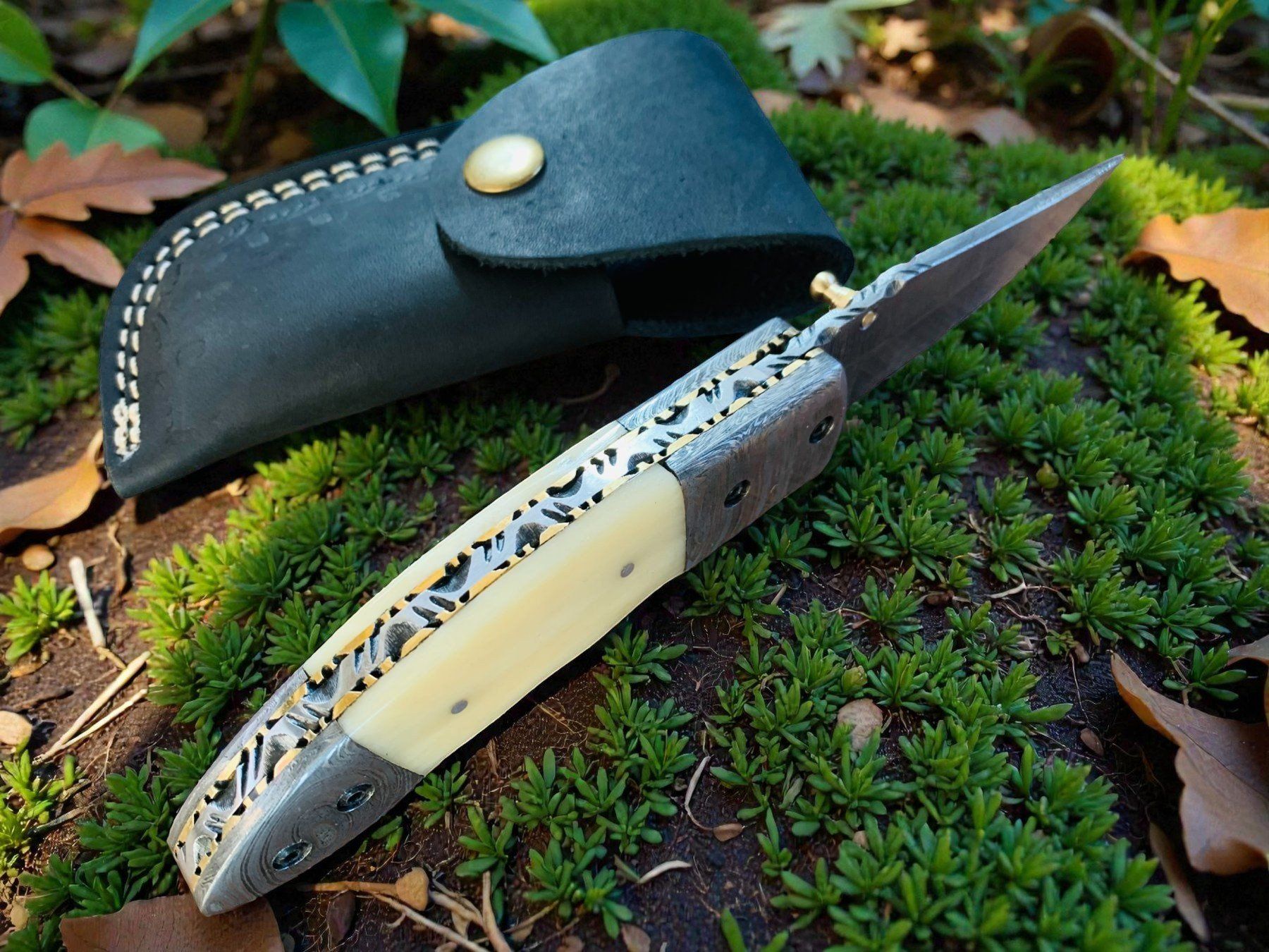 Coltelli tascabile: Damast Messer Klappmesser HANDMADE 19cm bergmann No. 05 – Nuovo e nell'imballaggio originale da Bergdietikon venduto da shopAgent 6