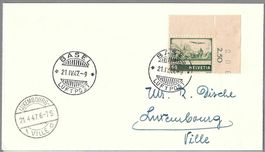 21.4.1947, FLUG BRÜSSEL-LUXEMBOURG-BASEL (RF 47.4c) SLH 150