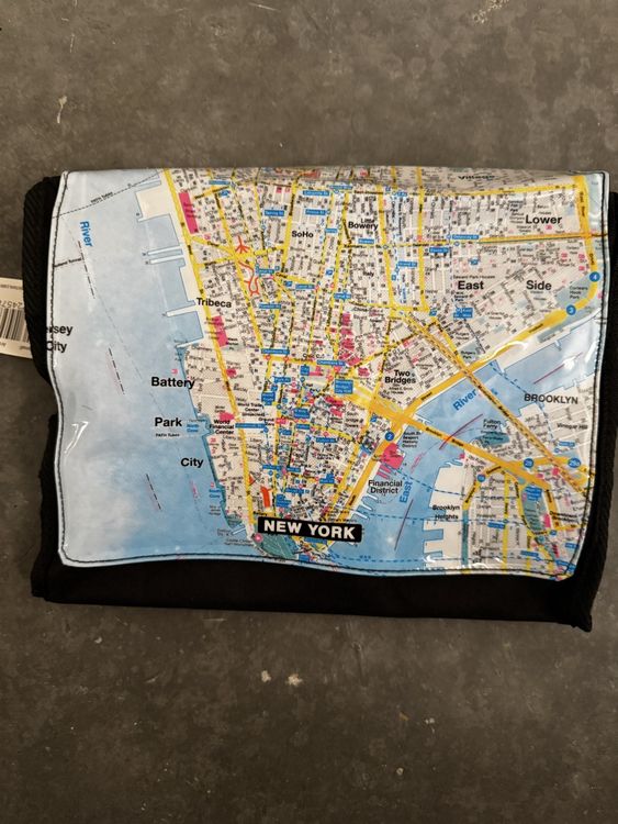 Umhängetasche Baumwolle – Mit NYC & Fashion-Print, 38x42 Cm, 70 Cm Träger, Als Turnbeutel, Einkaufstasche Nutzbar