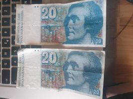 Banknoten Schweiz Sfr 20.-- x 2