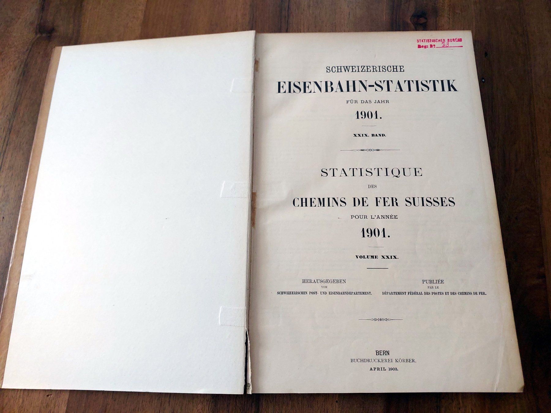 Libri: Schweizerische Eisenbahn-Statistik 1901 - Band XXIX – Usato da Schönenwerd venduto da Steidi 1