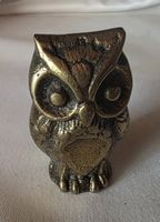 Eulefigur briefbeschwerer.Messing 1970 siehw Doto