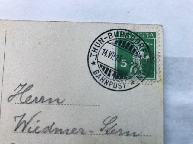 Cartoline postali: Biglen, von 1913 – Usato da Niederscherli venduto da Lucia16 2