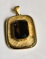 Goldanhänger 18Karat mit Rauchquarz, Vintage