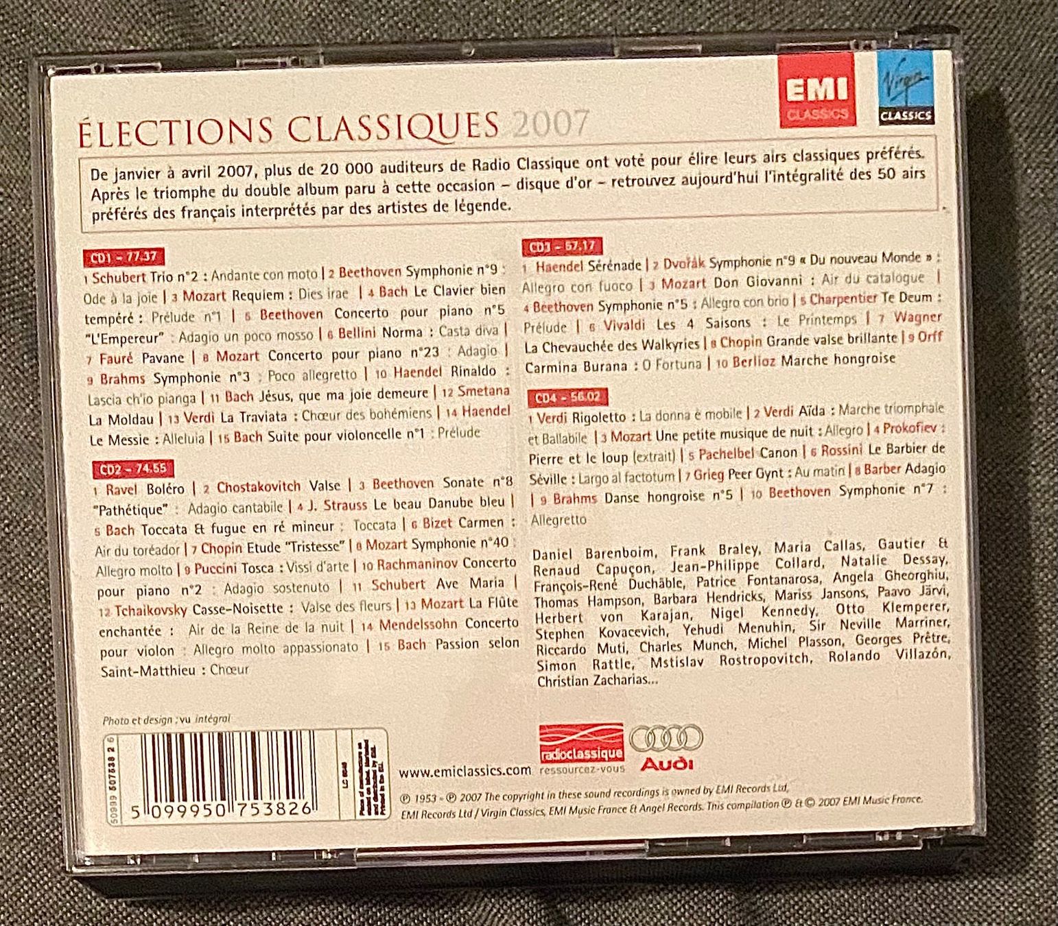 CDs: 4 CDs ÉLECTIONS CLASSIQUES Les 50 plus beaux airs classiques – Gebraucht aus Luzern von Lycka 1
