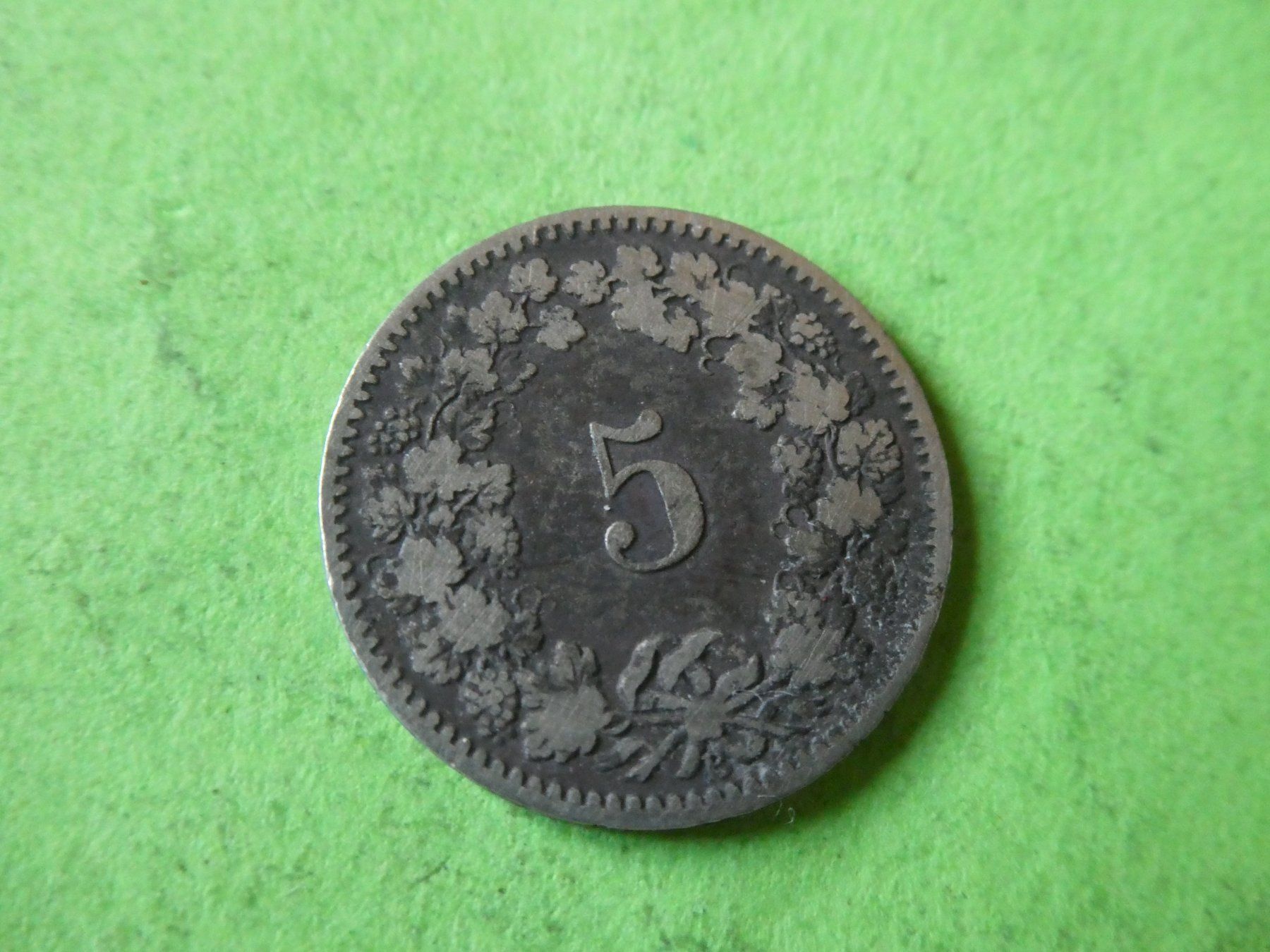 Tutti le monete: Schweiz 1876,  5 Rappen – Usato da Hinterforst venduto da rohusri 1