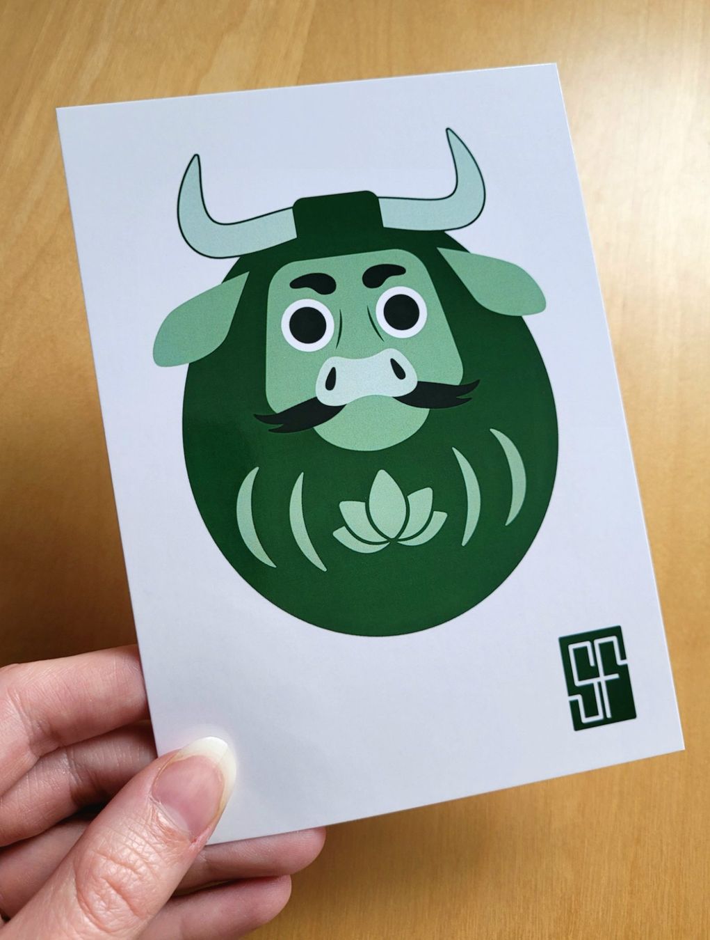 Cartoline postali: Postcard Ox / Daruma Zodiac Collection – Nuovo (secondo la descrizione) da Bellinzona venduto da SFdesign