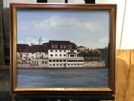 Gemälde Rheinfelden signiert