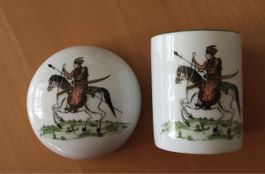 POT à CRAYONS et PRESSE-PAPIERS en porcelaine Deshoulières