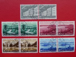 1955 Pro Patria: (B71-B75), Vollstempel von BERN auf PAAREN.