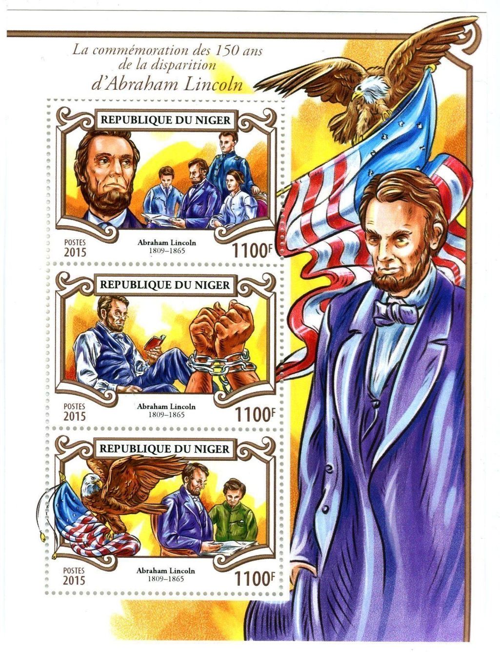 Tutti i francobolli: Block "Abraham Lincoln". Niger. – Nuovo e nell'imballaggio originale da Basel venduto da Butsch5