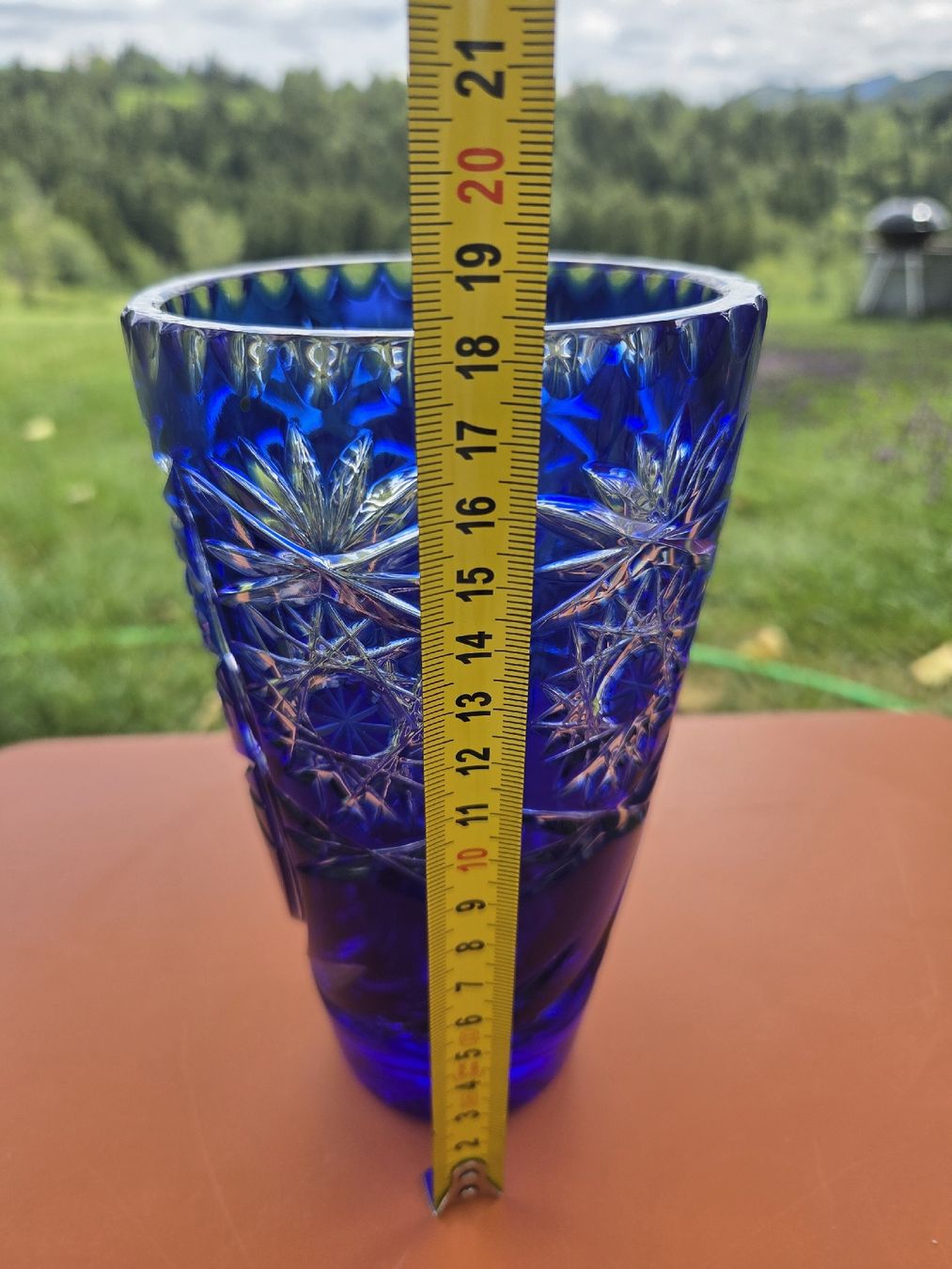 Vasen & Gefässe: kobaltblaue Bleikristallvase – Gebraucht aus Bühler von ros_5qfr 6