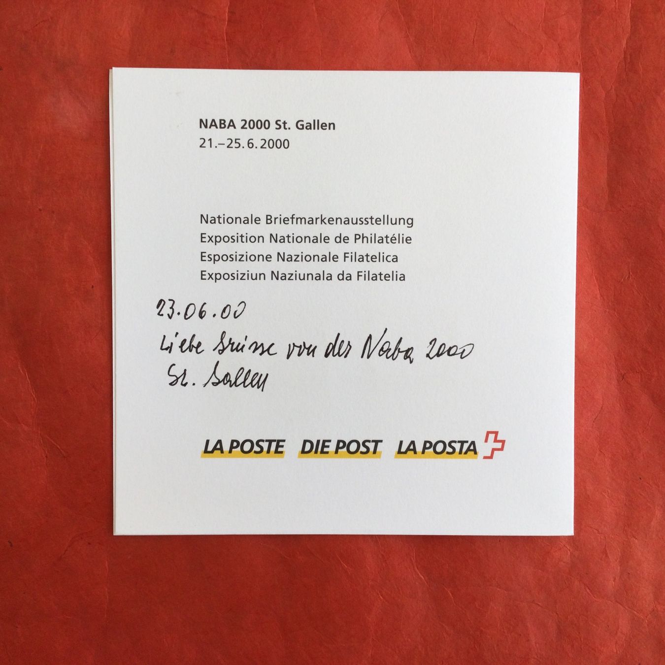 Tutti i francobolli: NABA 2000 St. Gallen Die Post La Poste La Posta – Usato da S. Pietro venduto da bro_jjl9 2