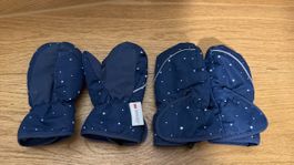 Kinder Handschuhe dunkelblau mit Sternen