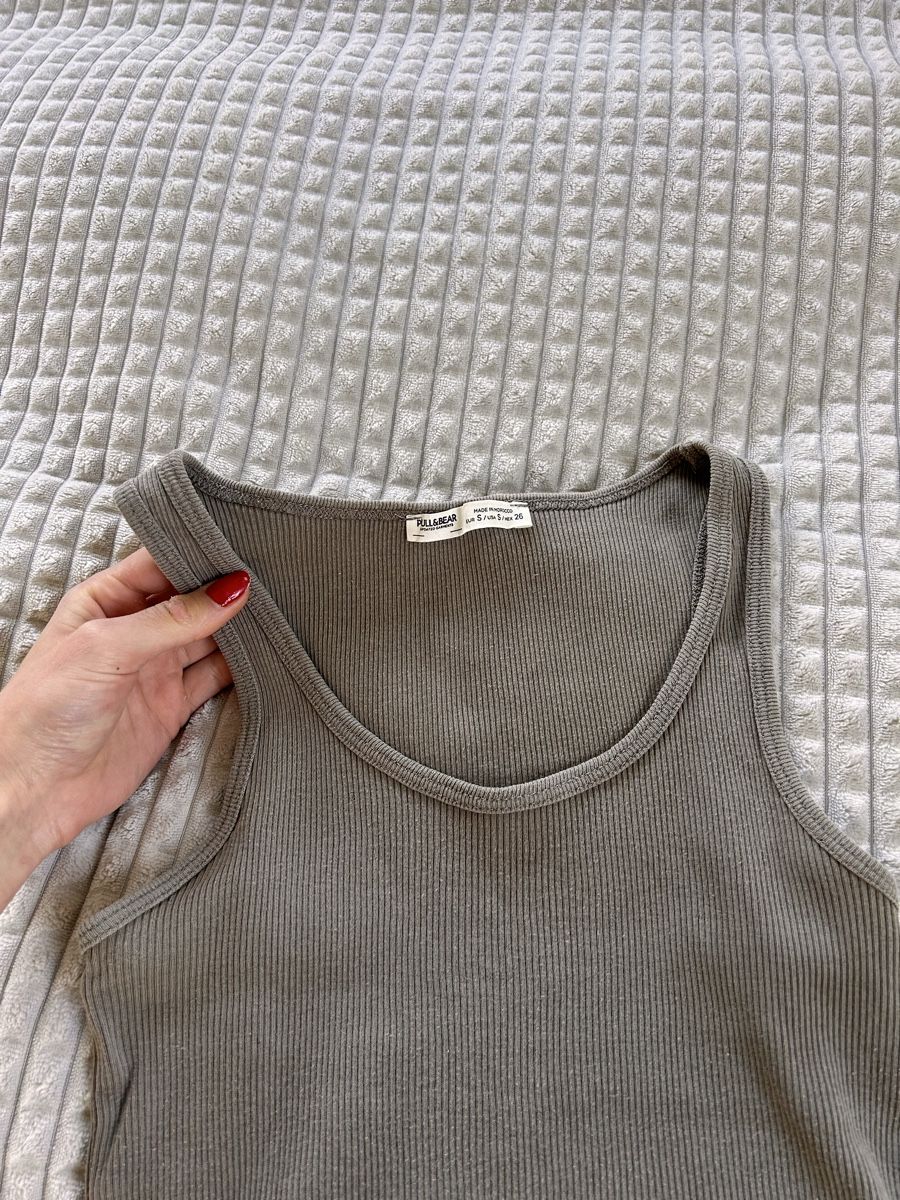 Tops: Pull&Bear Tank Top Ribbed, Size XS, Khaki - Summer Style – Neu (gemäss Beschreibung) aus Wolfenschiessen von ali_5dtm 1