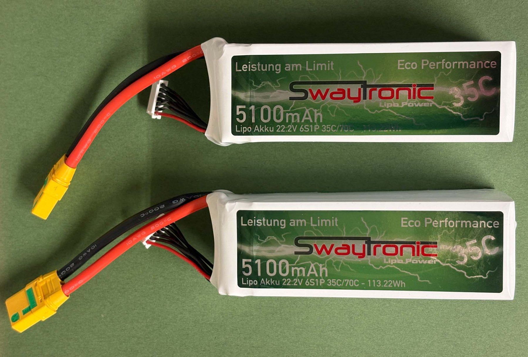 Swaytronic Batterie, Caricabatterie & Alimentatori: 2 x Akku LiPo 6s, 5100 mAh – Nuovo (secondo la descrizione) da Frick venduto da TOMAPO 1
