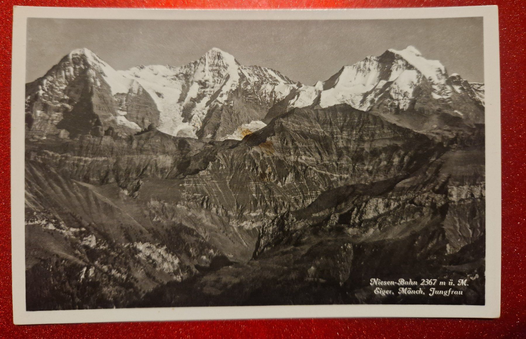 Cartoline postali: Niesen-Bahn, Eiger, Mönch, Jungfrau top – Nuovo (secondo la descrizione) da Melchnau venduto da Arthurius