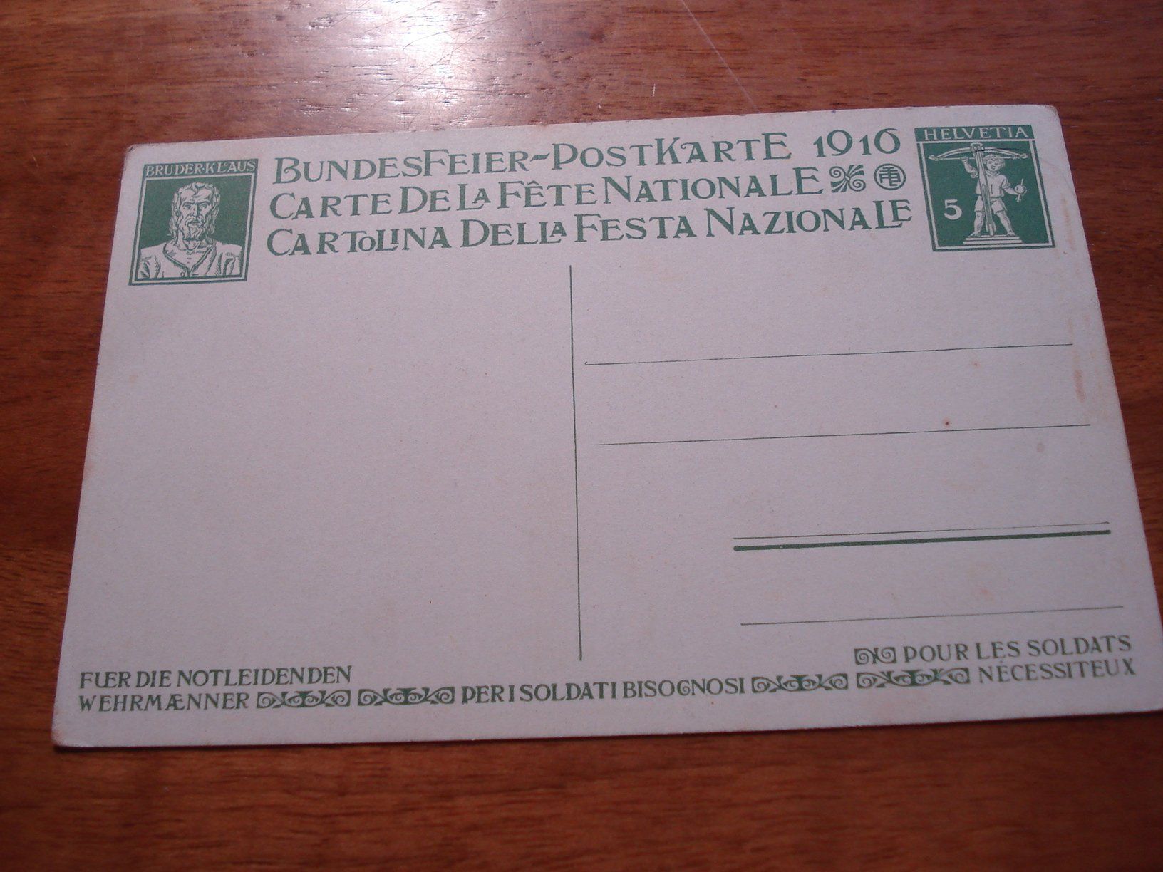 Tutti i francobolli: Bundesfeierkarte 1910, ungelaufen – Usato da Niederwil AG venduto da morostahu 1
