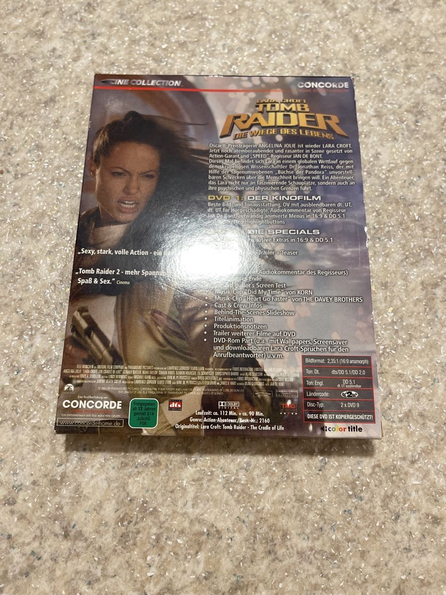 Alle DVDs: DVD Tomb Raider - Die Wiege des Lebens – Gebraucht aus Sempach von Nimsaj5 1