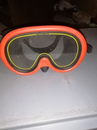 Vintage Taucherbrille Neptun, orange -