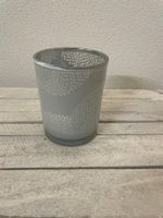 Boltze Home Windlicht Teelichtglas Grau/Silber (13cm hoch)