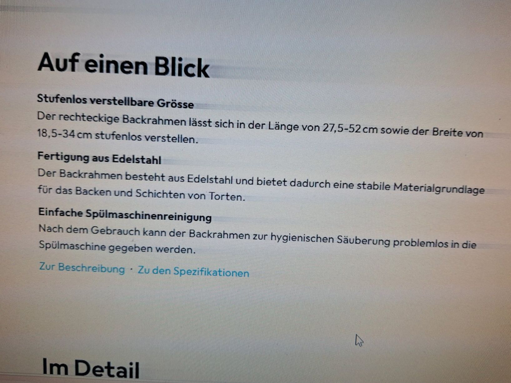 Moules à gâteaux: TESCOMA verstellbarer, rechteckiger Backrahmen – Neuf (Voir description) à Rupperswil par rubaz47 2