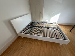 Bettgestell Interio Weiss 160x200cm Lamellenrost