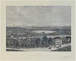 Zurich prise depuis la Weid, du Coté du Nord.