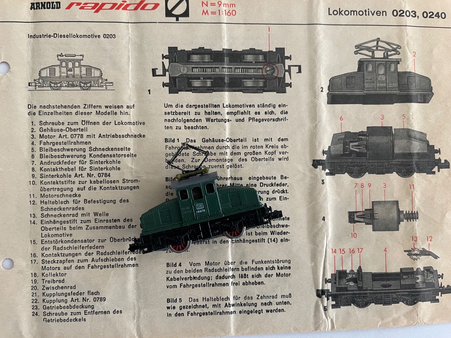 Arnold Modellini di ferrovie: Arnold 0240 E Lok  DB 169 05 grün – Usato da Rorschach venduto da Karotten 5
