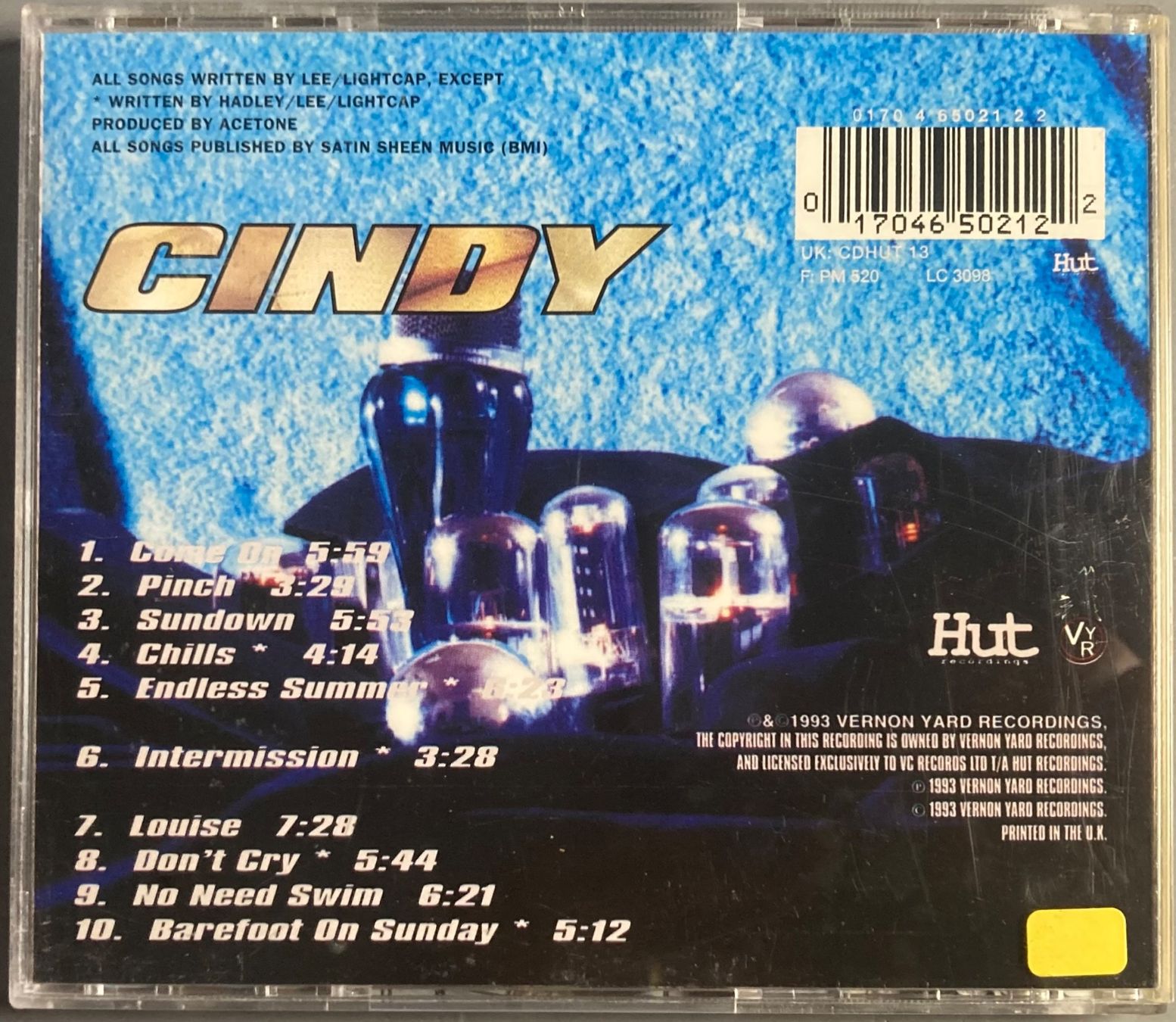 CD: ACETONE - CINDY – Usato da Poliez-Pittet venduto da Newtown-Records 1